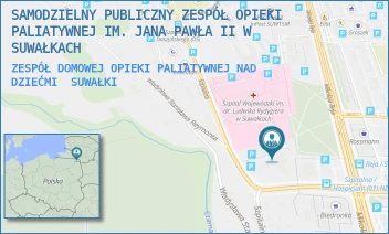 ZESPÓŁ DOMOWEJ OPIEKI PALIATYWNEJ NAD DZIEĆMI - SAMODZIELNY PUBLICZNY ZESPÓŁ OPIEKI PALIATYWNEJ IM. JANA PAWŁA II W SUWAŁKACH - SZPITALNA 54,  SUWAŁKI