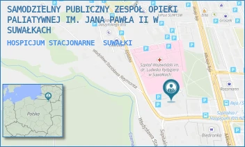 HOSPICJUM STACJONARNE - SAMODZIELNY PUBLICZNY ZESPÓŁ OPIEKI PALIATYWNEJ IM. JANA PAWŁA II W SUWAŁKACH - SZPITALNA 54,  SUWAŁKI