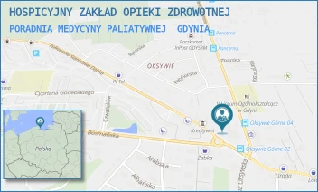 PORADNIA MEDYCYNY PALIATYWNEJ - HOSPICYJNY ZAKŁAD OPIEKI ZDROWOTNEJ - UL. ARENDTA DICKMANA 7,  GDYNIA