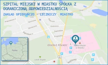 ZAKŁAD OPIEKUŃCZO - LECZNICZY - SZPITAL MIEJSKI W MIASTKU SPÓŁKA Z OGRANICZONĄ ODPOWIEDZIALNOŚCIĄ - UL. GENERAŁA J. WYBICKIEGO 30, MIASTKO