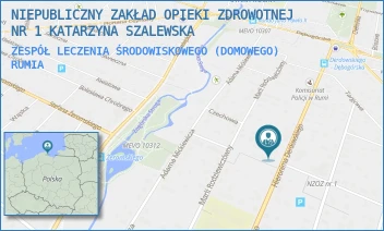 ZESPÓŁ LECZENIA ŚRODOWISKOWEGO (DOMOWEGO) - NIEPUBLICZNY ZAKŁAD OPIEKI ZDROWOTNEJ NR 1 KATARZYNA SZALEWSKA - UL. DERDOWSKIEGO 23,  RUMIA