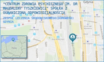 ZESPÓŁ LECZENIA ŚRODOWISKOWEGO(DOMOWEGO) - "CENTRUM ZDROWIA PSYCHICZNEGO IM. DR MAGDALENY TYSZKIEWICZ" SPÓŁKA Z OGRANICZONĄ ODPOWIEDZIALNOŚCIĄ - UL. ROMUALDA TRAUGUTTA 9,  GDYNIA