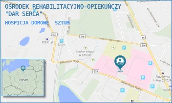 HOSPICJA DOMOWE - OŚRODEK REHABILITACYJNO-OPIEKUŃCZY "DAR SERCA" - UL. REJA 12,  SZTUM