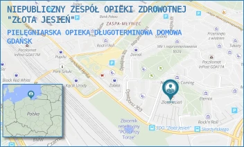 PIELĘGNIARSKA OPIEKA DŁUGOTERMINOWA DOMOWA - NIEPUBLICZNY ZESPÓŁ OPIEKI ZDROWOTNEJ "ZŁOTA JESIEŃ" - HYNKA 12,  GDAŃSK