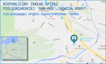 PIELĘGNIARSKA OPIEKA DŁUGOTERMINOWA - NIEPUBLICZNY ZAKŁAD OPIEKI PIELĘGNIARSKIEJ 'DOM-MED' JADWIGA KREFT - UL. SOBIESKIEGO 10A,  RUMIA