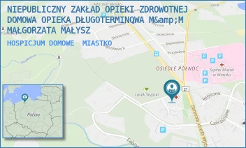 HOSPICJUM DOMOWE - NIEPUBLICZNY ZAKŁAD OPIEKI ZDROWOTNEJ - DOMOWA OPIEKA DŁUGOTERMINOWA M&amp;M MAŁGORZATA MAŁYSZ - UL. OS. CEGLANE 1,  MIASTKO