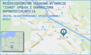 ZESPÓŁ DŁUGOTERMINOWEJ OPIEKI DOMOWEJ - PRZEDSIĘBIORSTWO USŁUGOWO-WYTWÓRCZE "ISAKO" SPÓŁKA Z OGRANICZONĄ ODPOWIEDZIALNOŚCIĄ - UL. 1 MAJA 42,  WISŁA