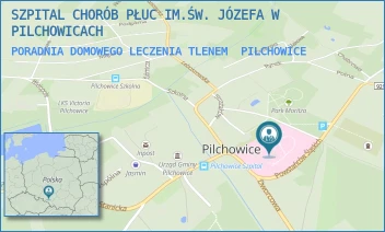 PORADNIA DOMOWEGO LECZENIA TLENEM - SZPITAL CHORÓB PŁUC IM.ŚW. JÓZEFA W PILCHOWICACH - UL. DWORCOWA 31,  PILCHOWICE