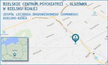 ZESPÓŁ LECZENIA ŚRODOWISKOWEGO (DOMOWEGO) - BIELSKIE CENTRUM PSYCHIATRII - OLSZÓWKA W BIELSKU-BIAŁEJ - UL. MOSTOWA 1,  BIELSKO-BIAŁA