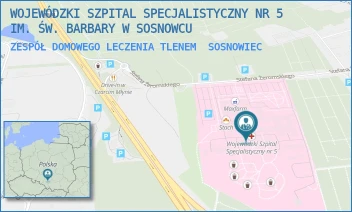 ZESPÓŁ DOMOWEGO LECZENIA TLENEM - WOJEWÓDZKI SZPITAL SPECJALISTYCZNY NR 5 IM. ŚW. BARBARY W SOSNOWCU - UL. PLAC MEDYKÓW 1,  SOSNOWIEC