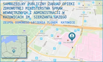 ZESPÓŁ DOMOWEGO LECZENIA TLENEM - SAMODZIELNY PUBLICZNY ZAKŁAD OPIEKI ZDROWOTNEJ MINISTERSTWA SPRAW WEWNĘTRZNYCH I ADMINISTRACJI W KATOWICACH IM. SIERŻANTA GRZEGO - UL. WITA STWOSZA 39-41,  KATOWICE