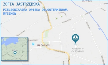 PIELĘGNIARSKA OPIEKA DŁUGOTERMINOWA - NIEPUBLICZNY ZAKŁAD OPIEKI ZDROWOTNEJ PRZYCHODNIA LEKARSKA MEDYCYNY RODZINNEJ I SPECJALISTYCZNEJ "RODZINA" JASTRZĘBSKA ZOFIA - UL. TRAUGUTTA 41,  MYSZKÓW