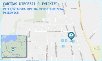 PIELĘGNIARSKA OPIEKA DŁUGOTERMINOWA - CARITAS DIECEZJI GLIWICKIEJ - UL. JÓZEFA WIECZORKA 3, PYSKOWICE