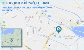PIELĘGNIARSKA OPIEKA DŁUGOTERMINOWA - D-MED ŁONIEWSKI SPÓŁKA JAWNA - UL. PUŁASKIEGO 7,  MYSZKÓW