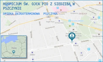 OPIEKA DŁUGOTERMINOWA - HOSPICJUM ŚW. OJCA PIO Z SIEDZIBĄ W PSZCZYNIE - UL. MARII SKŁODOWSKIEJ-CURIE 1A,  PSZCZYNA