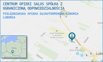 PIELĘGNIARSKA OPIEKA DŁUGOTERMINOWA LUBOMIA - CENTRUM OPIEKI SALUS SPÓŁKA Z OGRANICZONĄ ODPOWIEDZIALNOŚCIĄ - UL. POGRZEBIEŃSKA 1,  LUBOMIA