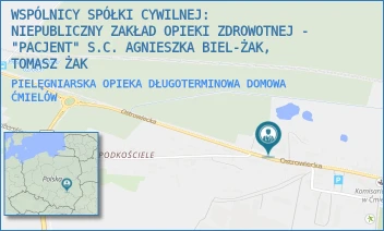 PIELĘGNIARSKA OPIEKA DŁUGOTERMINOWA DOMOWA - WSPÓLNICY SPÓŁKI CYWILNEJ: NIEPUBLICZNY ZAKŁAD OPIEKI ZDROWOTNEJ - "PACJENT" S.C. AGNIESZKA BIEL-ŻAK, TOMASZ ŻAK - OSTROWIECKA 38,  ĆMIELÓW