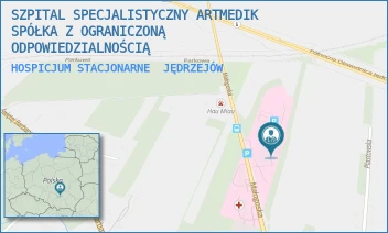 HOSPICJUM STACJONARNE - SZPITAL SPECJALISTYCZNY ARTMEDIK SPÓŁKA Z OGRANICZONĄ ODPOWIEDZIALNOŚCIĄ - MAŁOGOSKA 25,  JĘDRZEJÓW