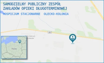 HOSPICJUM STACJONARNE - SAMODZIELNY PUBLICZNY ZESPÓŁ ZAKŁADÓW OPIEKI DŁUGOTERMINOWEJ - OLECKO KOLONIA 4,  OLECKO-KOLONIA