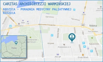 NIDZICA - PORADNIA MEDYCYNY PALIATYWNEJ - CARITAS ARCHIDIECEZJI WARMIŃSKIEJ - MŁYNARSKA 12,  NIDZICA