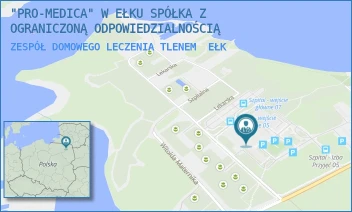 ZESPÓŁ DOMOWEGO LECZENIA TLENEM - "PRO-MEDICA" W EŁKU SPÓŁKA Z OGRANICZONĄ ODPOWIEDZIALNOŚCIĄ - BARANKI 24,  EŁK