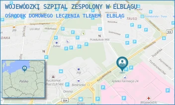 OŚRODEK DOMOWEGO LECZENIA TLENEM - WOJEWÓDZKI SZPITAL ZESPOLONY W ELBLĄGU - KRÓLEWIECKA 146,  ELBLĄG