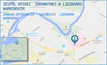 ZAKŁAD OPIEKUŃCZO - LECZNICZY - ZESPÓŁ OPIEKI  ZDROWOTNEJ W LIDZBARKU WARMIŃSKIM - BARTOSZYCKA 3,  LIDZBARK WARMIŃSKI