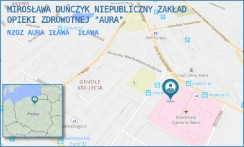 NZOZ AURA IŁAWA - MIROSŁAWA DUŃCZYK NIEPUBLICZNY ZAKŁAD OPIEKI ZDROWOTNEJ "AURA" - ANDERSA 3,  IŁAWA