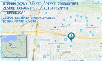 ZESPÓŁ LECZENIA ŚRODOWISKOWEGO - NIEPUBLICZNY ZAKŁAD OPIEKI ZDROWOTNEJ ZESPÓŁ PORADNI SPECJALISTYCZNYCH "TERMEDICA" - HENRYKA OPIEŃSKIEGO 12,  POZNAŃ-STARE MIASTO
