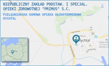 PIELĘGNIARSKA DOMOWA OPIEKA DŁUGOTERMINOWA - NIEPUBLICZNY ZAKŁAD PODSTAW. I SPECJAL. OPIEKI ZDROWOTNEJ "PRIMUS" S.C. - RYNEK 4,  RYCHTAL