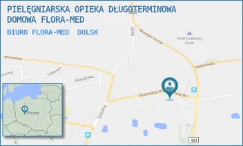 BIURO FLORA-MED - PIELĘGNIARSKA OPIEKA DŁUGOTERMINOWA DOMOWA FLORA-MED - ŚREMSKIE PRZEDMIEŚCIE 32,  DOLSK