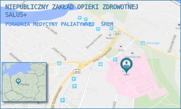 PORADNIA MEDYCYNY PALIATYWNEJ - NIEPUBLICZNY ZAKŁAD OPIEKI ZDROWOTNEJ SALUS+ - JÓZEFA CHEŁMOŃSKIEGO 1,  ŚREM