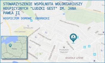 HOSPICJUM DOMOWE - STOWARZYSZENIE WSPÓLNOTA WOLONTARIUSZY HOSPICYJNYCH "LUDZKI GEST" IM. JANA PAWŁA II - DROGA LEŚNA 60,  OBORNIKI