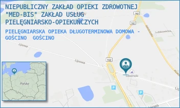 PIELĘGNIARSKA OPIEKA DŁUGOTERMINOWA DOMOWA - GOŚCINO - NIEPUBLICZNY ZAKŁAD OPIEKI ZDROWOTNEJ "MED-BIS" ZAKŁAD USŁUG PIELĘGNIARSKO-OPIEKUŃCZYCH - LIPOWA 18/2,  GOŚCINO