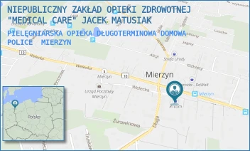 PIELĘGNIARSKA OPIEKA DŁUGOTERMINOWA DOMOWA POLICE - NIEPUBLICZNY ZAKŁAD OPIEKI ZDROWOTNEJ "MEDICAL CARE" JACEK MATUSIAK - WELECKA 38,  MIERZYN