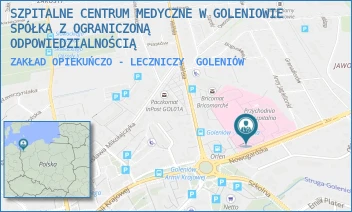 ZAKŁAD OPIEKUŃCZO - LECZNICZY - SZPITALNE CENTRUM MEDYCZNE W GOLENIOWIE SPÓŁKA Z OGRANICZONĄ ODPOWIEDZIALNOŚCIĄ - NOWOGARDZKA 2,  GOLENIÓW