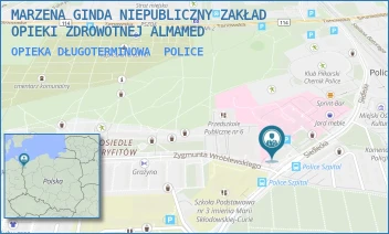 OPIEKA DŁUGOTERMINOWA - MARZENA GINDA NIEPUBLICZNY ZAKŁAD OPIEKI ZDROWOTNEJ ALMAMED - SIEDLECKA 2A,  POLICE