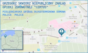 PIELĘGNIARSKA OPIEKA DŁUGOTERMINOWA DOMOWA POLICE - GRZEGORZ SKWIERZ NIEPUBLICZNY ZAKŁAD OPIEKI ZDROWOTNEJ "CERTUS" - SIEDLECKA 2A,  POLICE