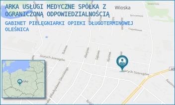 GABINET PIELĘGNIARKI OPIEKI DŁUGOTERMINOWEJ - NIEPUBLICZNY ZAKŁAD OPIEKI ZDROWOTNEJ "ARKA" - OLEŚNICA 12,  OLEŚNICA
