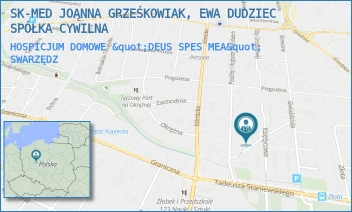 HOSPICJUM DOMOWE "DEUS SPES MEA" - SK-MED JOANNA GRZEŚKOWIAK, EWA DUDZIEC, MONIKA KACZMAREK SPÓŁKA CYWILNA - KSIĘŻYCOWA 14B/2,  SWARZĘDZ