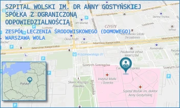 ZESPÓŁ LECZENIA ŚRODOWISKOWEGO (DOMOWEGO) - SZPITAL WOLSKI IM. DR ANNY GOSTYŃSKIEJ SPÓŁKA Z OGRANICZONĄ ODPOWIEDZIALNOŚCIĄ - MARCINA KASPRZAKA 17,  WARSZAWA WOLA