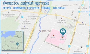 ZESPÓŁ DOMOWEGO LECZENIA TLENEM - PROMEDICA CENTRUM MEDYCZNE - DR. STANISŁAWA POJASKA 3,  BIŁGORAJ