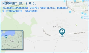ZACHODNIOPOMORSKI ZESPÓŁ WENTYLACJI DOMOWEJ W STARGARDZIE - MEDOWENT SP. Z O.O. - ALEJA ŻOŁNIERZA 37,  STARGARD