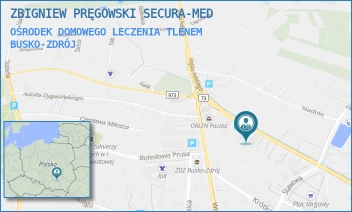 OŚRODEK DOMOWEGO LECZENIA TLENEM - ZBIGNIEW PRĘGOWSKI SECURA-MED - OBJAZDOWA 10A,  BUSKO-ZDRÓJ